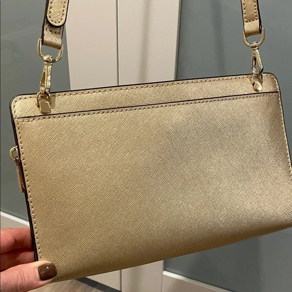 Michael Kors Metallic Gold Crossbody Bag - Picture 7 of 9